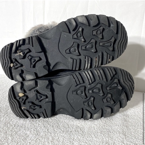 Ice Fields Grey Insulated Mid Calf Winter Boots With said Fur Trim 7 - Picture 6 of 14